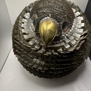 Vintage Artistic Metallic Owl Figurine